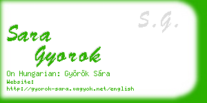 sara gyorok business card