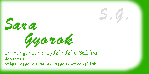 sara gyorok business card